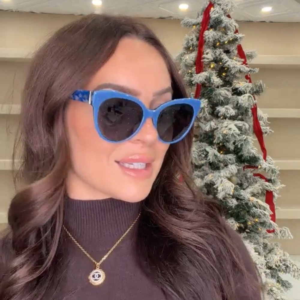 Kate Spade • blue cat eye stylish Aubriella G/S 0PJP Sunglasses $129